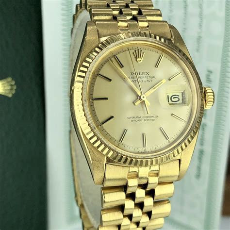 vintage mens gold rolex|rolex 18k gold watch price.